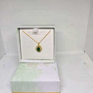 Argento Vivo Onyx Oval Pendant Necklace